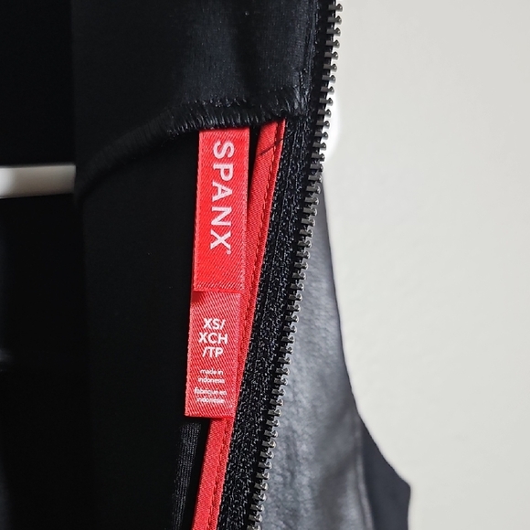 SPANX Black Leather Midi Dress - Picture 9 of 14